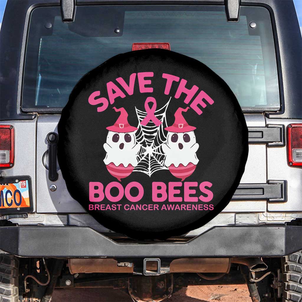 Breast Cancer Halloween Spare Tire Cover Save The Boo Bees