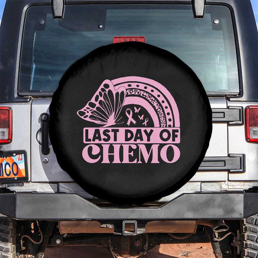 Breast Cancer Chemotherapy Spare Tire Cover Last Day Of Chemo Pink Ribbon