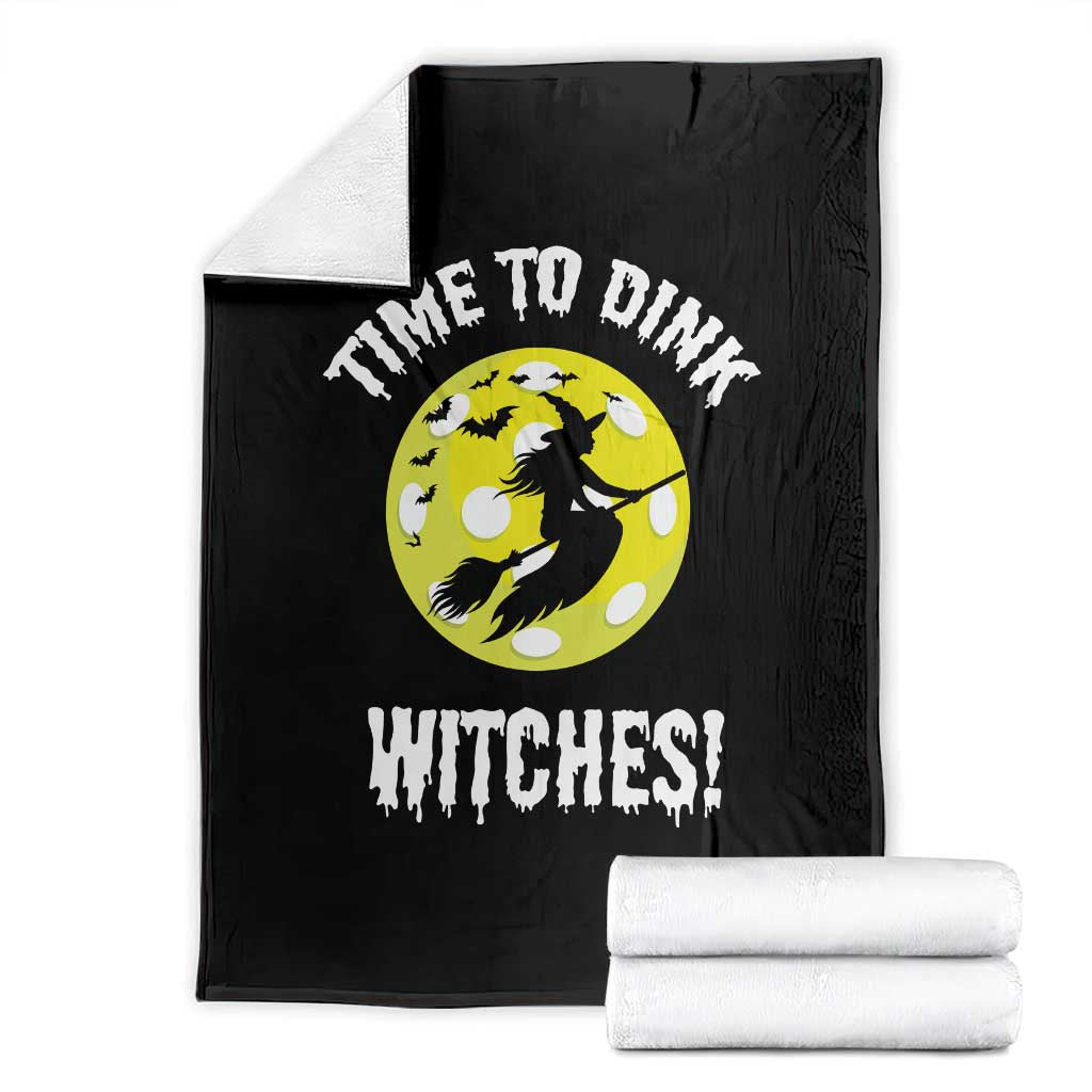 Halloween Pickleball Throw Blanket Time To Dink Witches - Wonder Print Shop