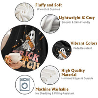 Teacher Halloween Throw Blanket Trick Or Teach Ghost - Wonder Print Shop