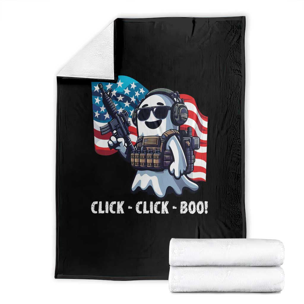 Halloween Veteran Throw Blanket Click Click Boo Army - Wonder Print Shop