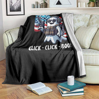 Halloween Veteran Throw Blanket Click Click Boo Army - Wonder Print Shop