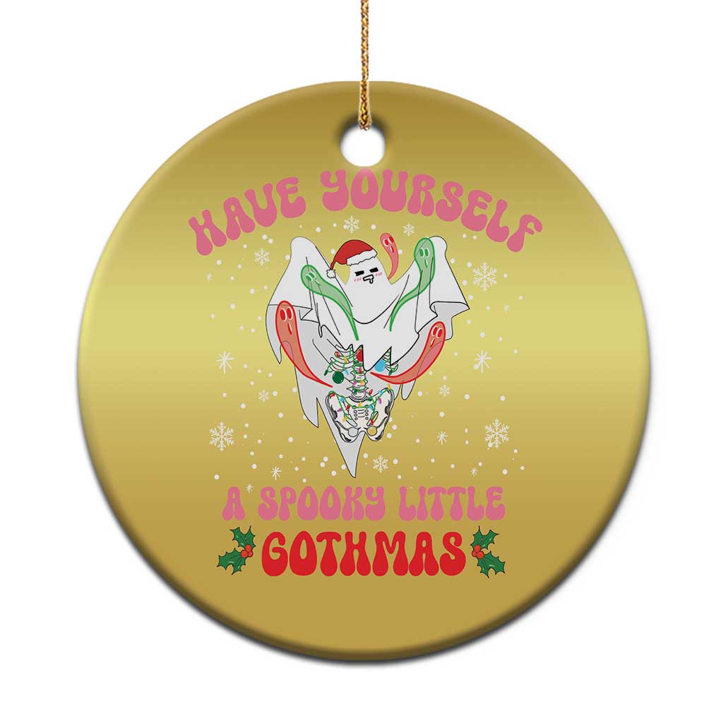 Gothic Xmas Christmas Ornament Have Yourself Spooky Little Gothmas Ghost Xmas Cute Boo - Wonder Print Shop