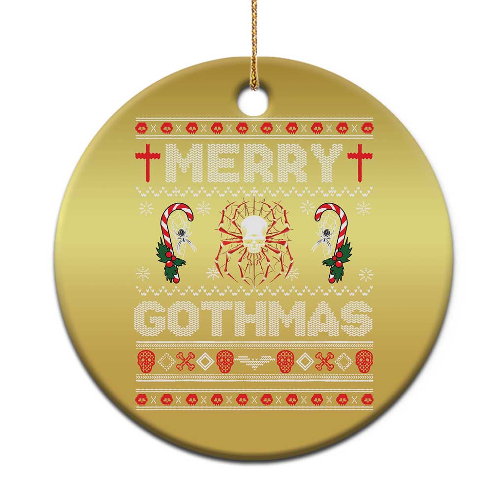 Merry Gothmas Goth Christmas Spider Skulls Christmas Ornament - Wonder Print Shop