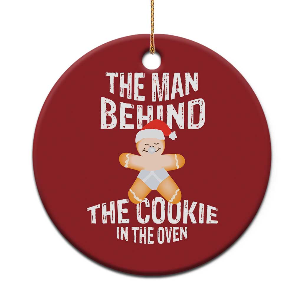 Xmas Pregnancy Christmas Ornament The Man Behind The Cookie In The Oven Gingerbread Baby - Wonder Print Shop