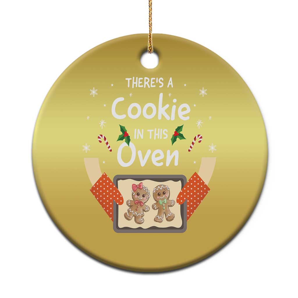 Xmas Pregnancy Christmas Ornament Gingerbread Baby Cookie In This Oven - Wonder Print Shop