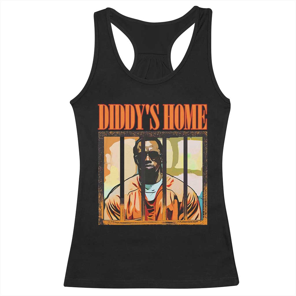 Funny Diddy's Home Diddy Party Racerback Tank Top