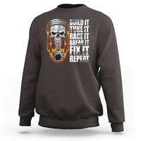 Racing Car Sweatshirt Build It Tune It Race It Break It