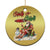 Tropical Xmas Christmas Ornament Sandy And Bright Santa At The Beach - Wonder Print Shop