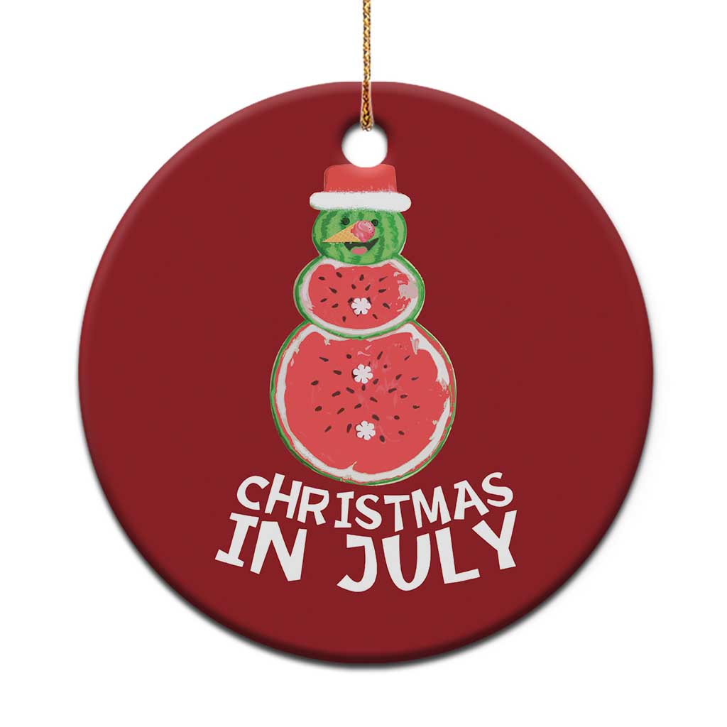 Funny Tropical Xmas Christmas Ornament Watermelon Summer Snowman - Wonder Print Shop