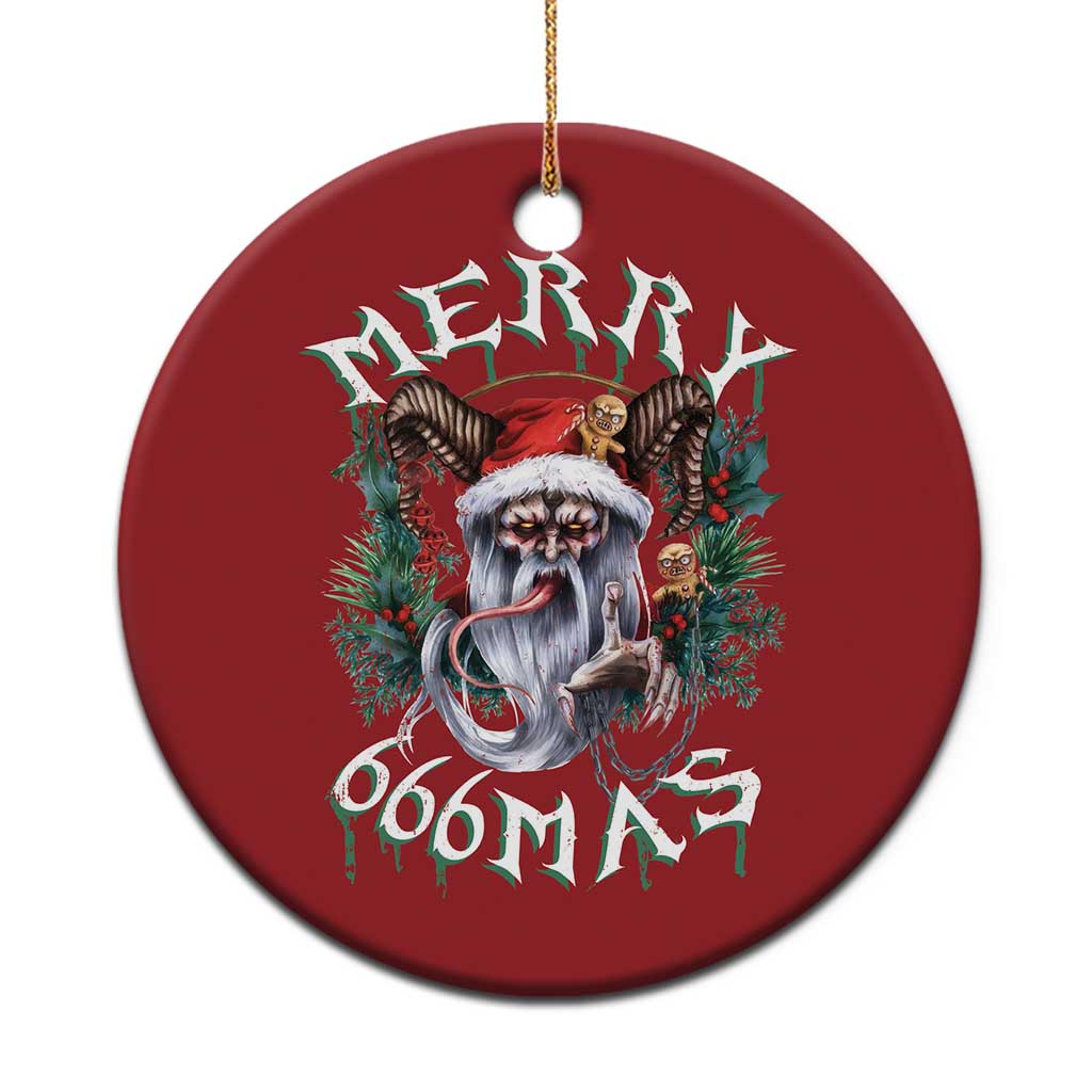 Anti Xmas Christmas Ornament Merry 666Mas Satan Creepy Christmas - Wonder Print Shop