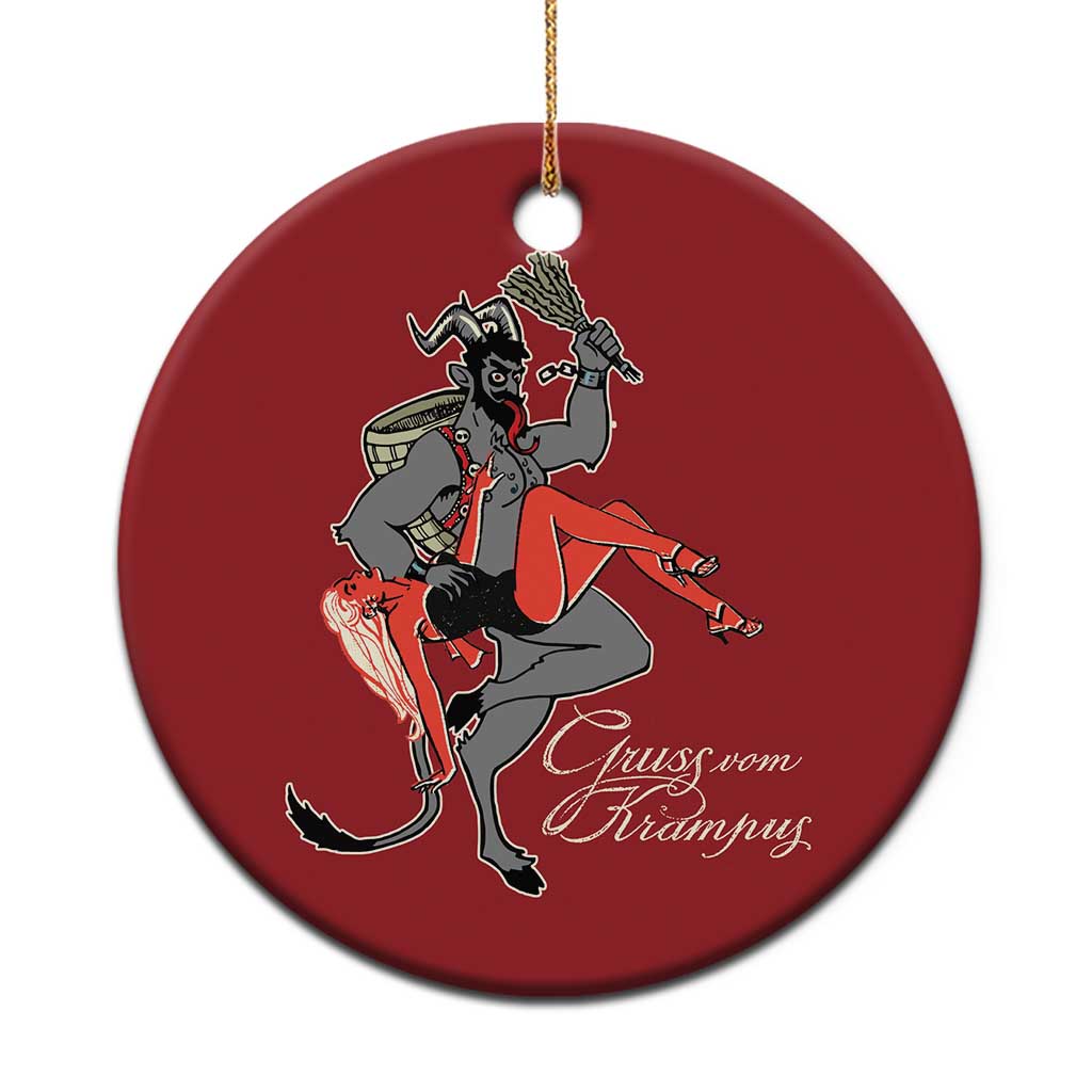 Funny Christmas Gruss Vom Krampus Christmas Ornament - Wonder Print Shop