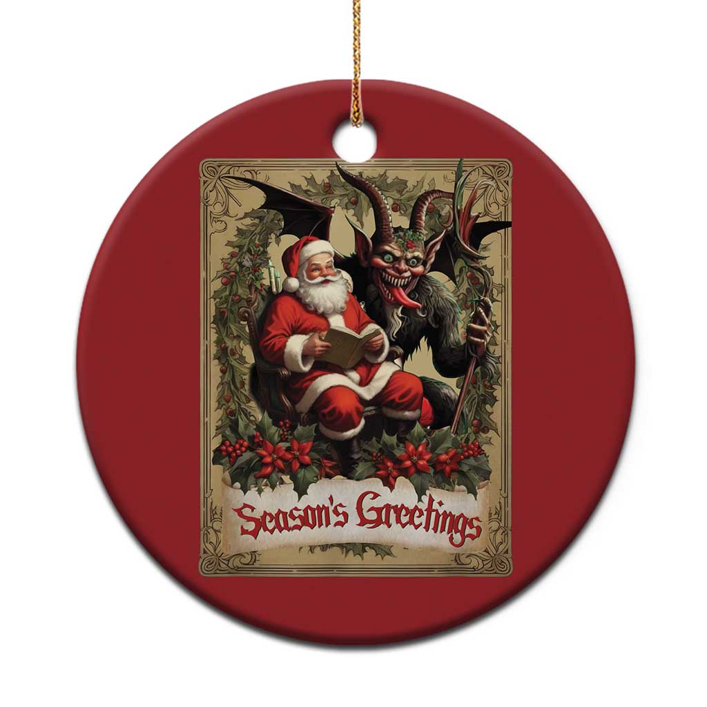 Xmas Krampus Christmas Ornament Season Greeting Vintage Tarot Card - Wonder Print Shop