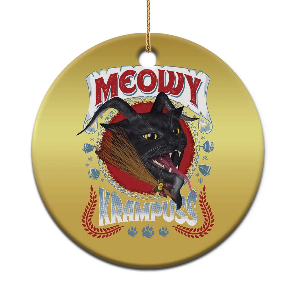 Xmas Krampus Cat Christmas Ornament Meowy Krampuss Black Cat - Wonder Print Shop