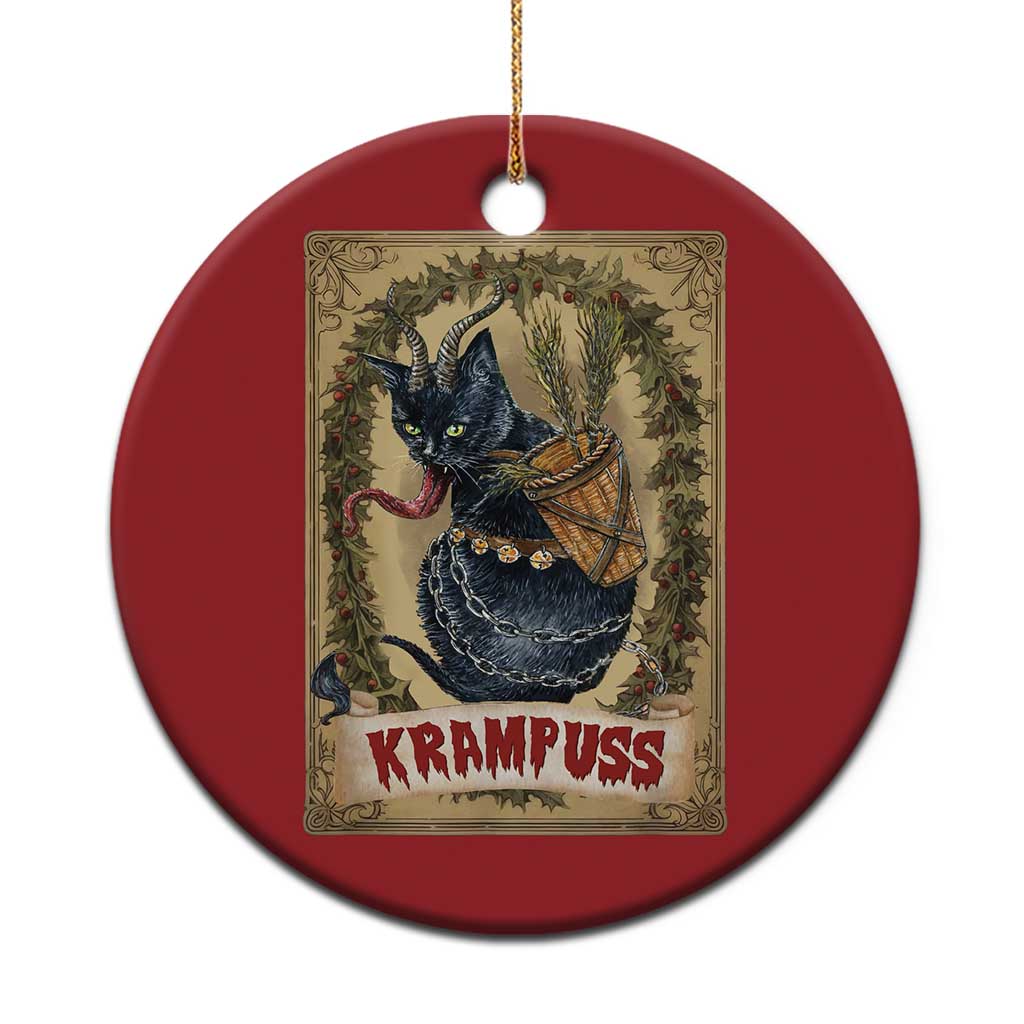 Krampus Cat Christmas Ornament Krampuss Black Cat Vintage Horror Christmas - Wonder Print Shop