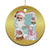 Vintage Xmas Christmas Ornament Pink Santa Claus Ho Ho Ho - Wonder Print Shop