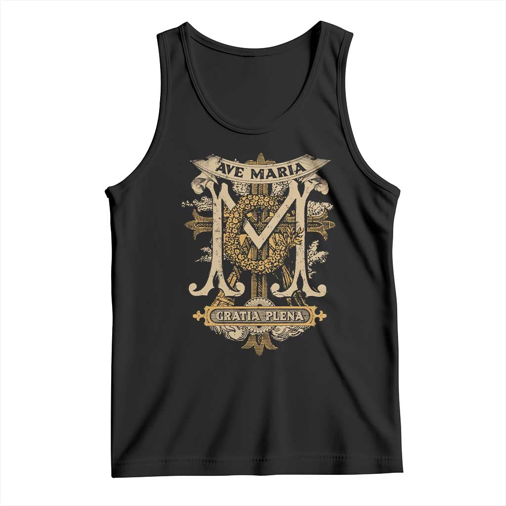 Ave Maria Tank Top Gratia Plena Blessed Mother Mary Hail