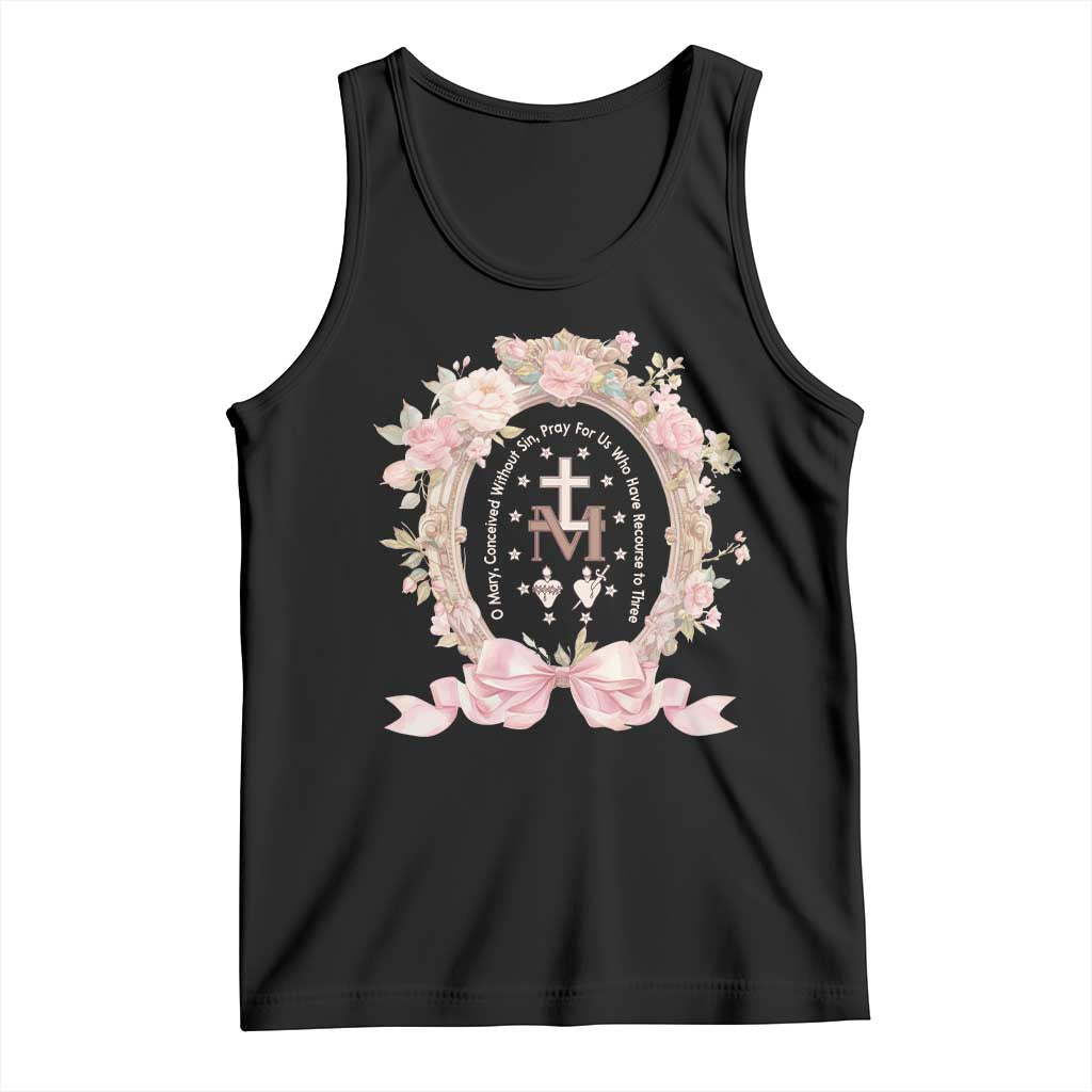 Ave Maria Tank Top Miraculous Medal Blessed Mother Mary Hail