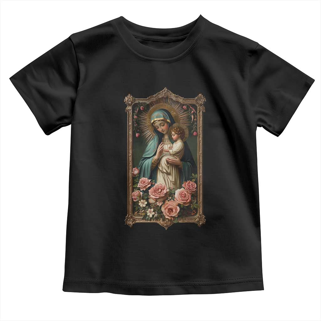 Marian Catholic Ave Maria Toddler T Shirt Blessed Mother Mary Hail Vintage Aesthetic