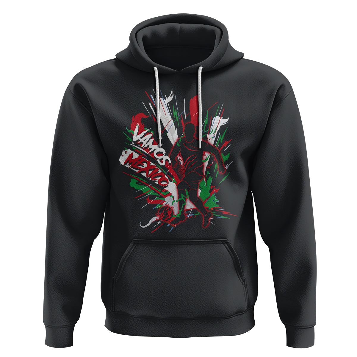 Mexican Soccer Fan Hoodie Vamos Mexico Football Fans - Wonder Print Shop