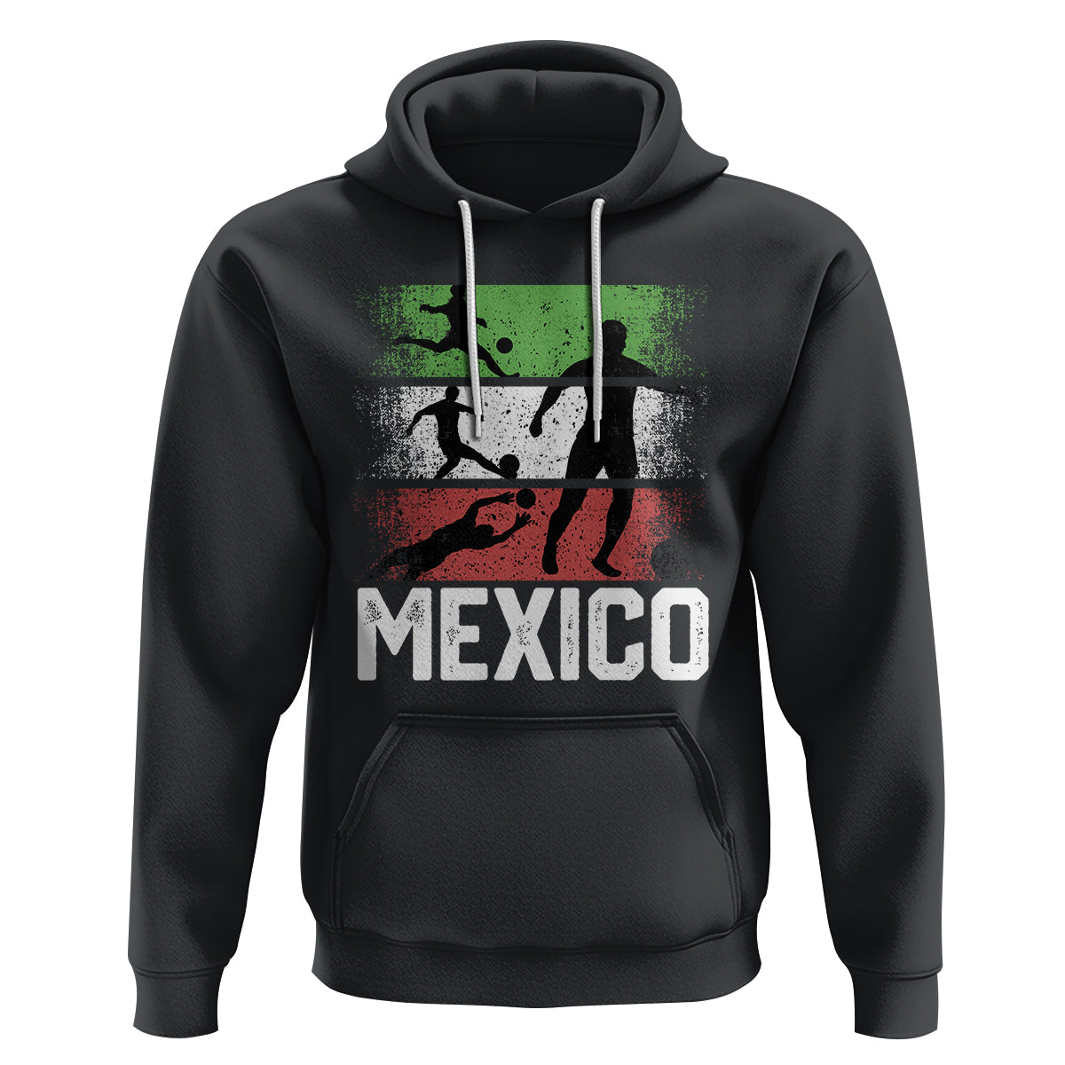 Mexican Soccer Fan Hoodie Mexico Flag Football Team - Wonder Print Shop