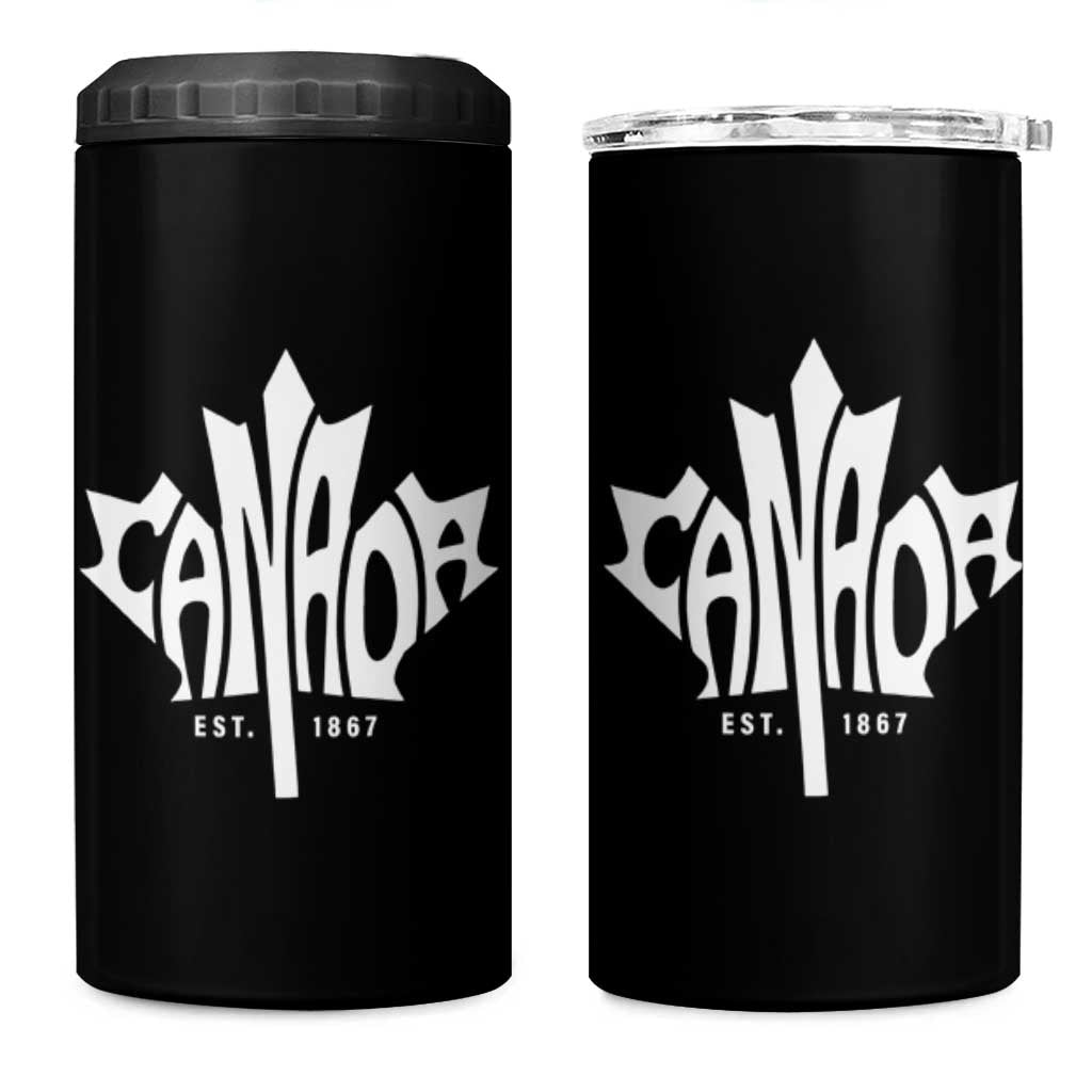 Canada Est. 1867 Maple Leaf 4 in 1 Can Cooler Tumbler