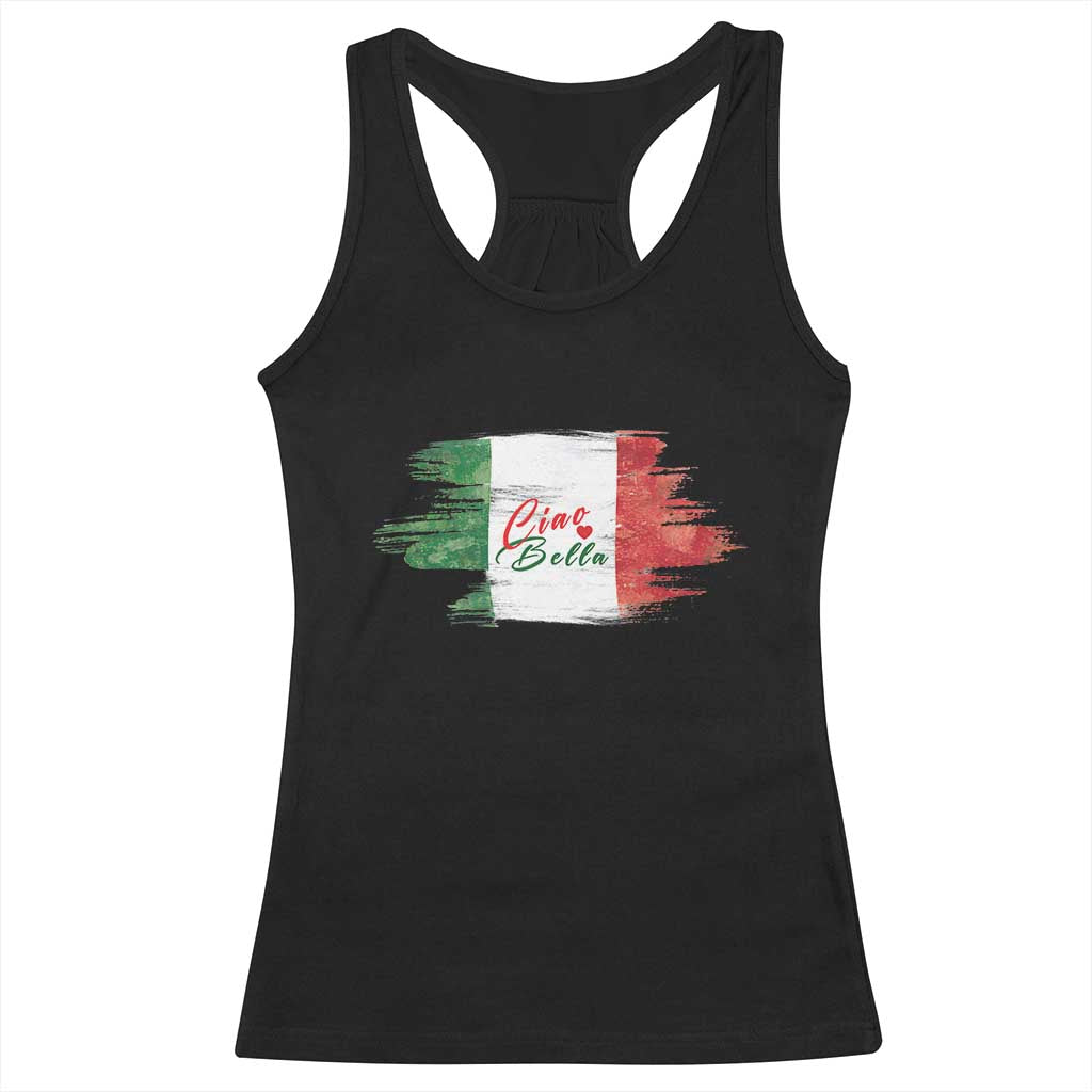 Italy Italian Ciao Bella Racerback Tank Top