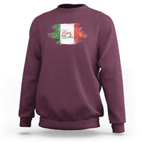 Maroon long-sleeve pullover sweatshirt with 'Ciao Bella' print on chest.