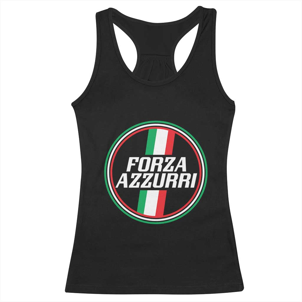 Italian Sport Support Racerback Tank Top Let's Go Italy Forza Azzurri