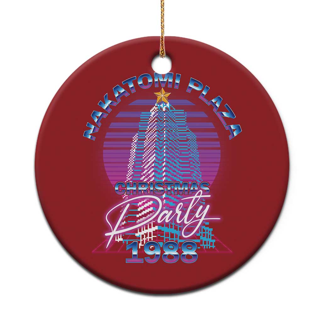 Nakatomi Plaza Christmas Party 1988 Vaporwave Christmas Ornament - Wonder Print Shop