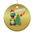 Funny Xmas Dinosaurs Extinction Christmas Ornament Is That Santa Cute Dino - Wonder Print Shop