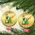 Funny Xmas Dinosaurs Extinction Christmas Ornament Is That Santa Cute Dino - Wonder Print Shop