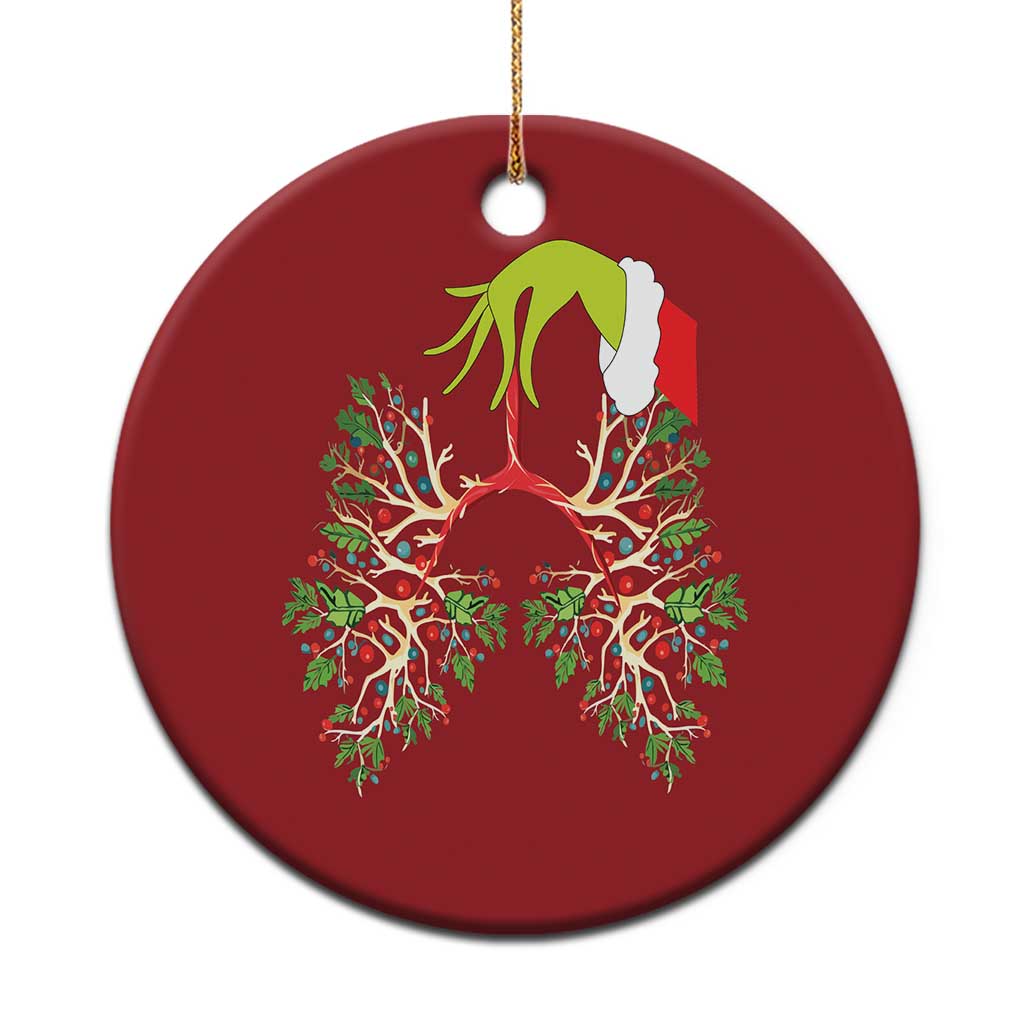 Respiratory Therapy Lung Christmas Therapist Christmas Ornament - Wonder Print Shop