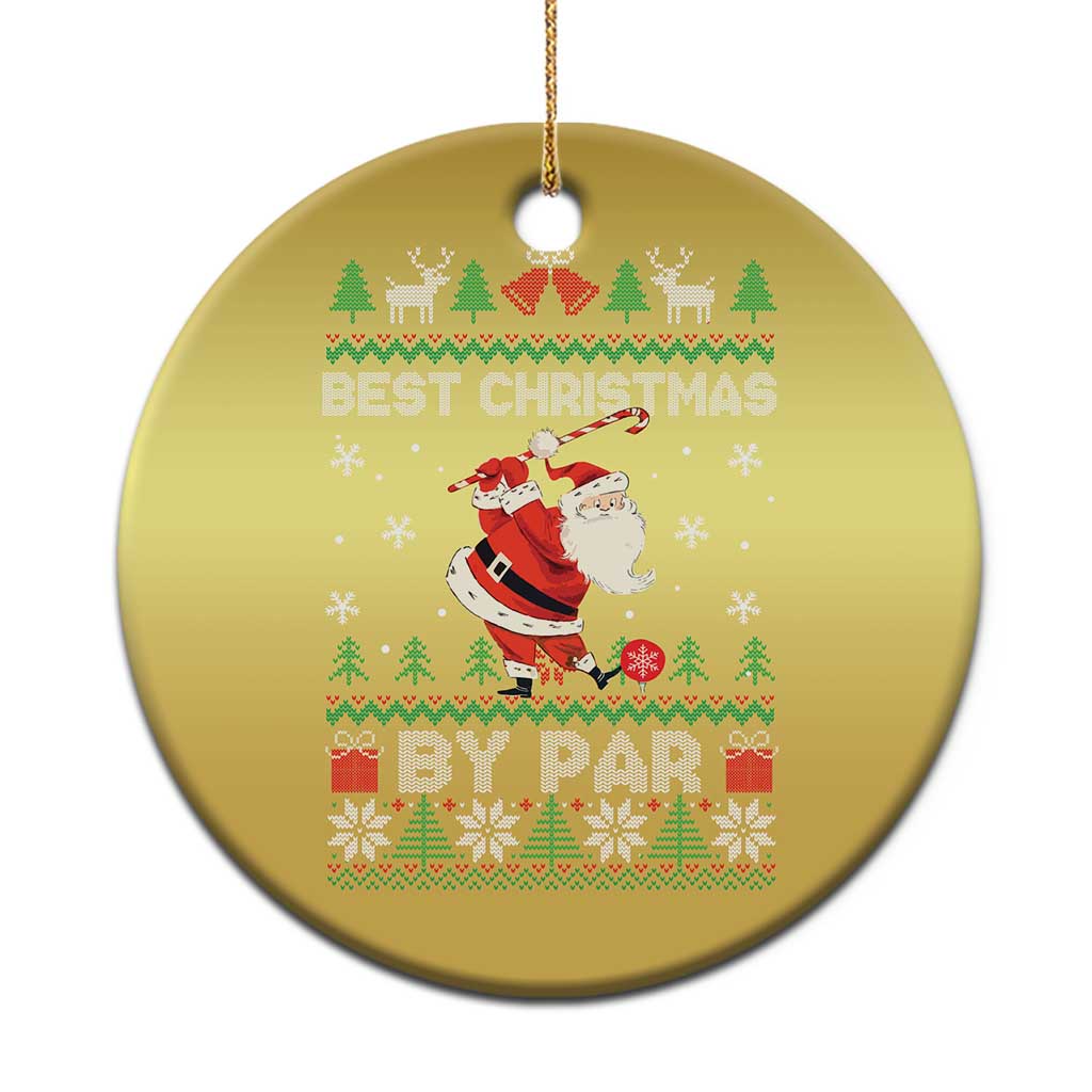 Xmas Golf Christmas Ornament Santa Golfer Best Christmas By Par - Wonder Print Shop