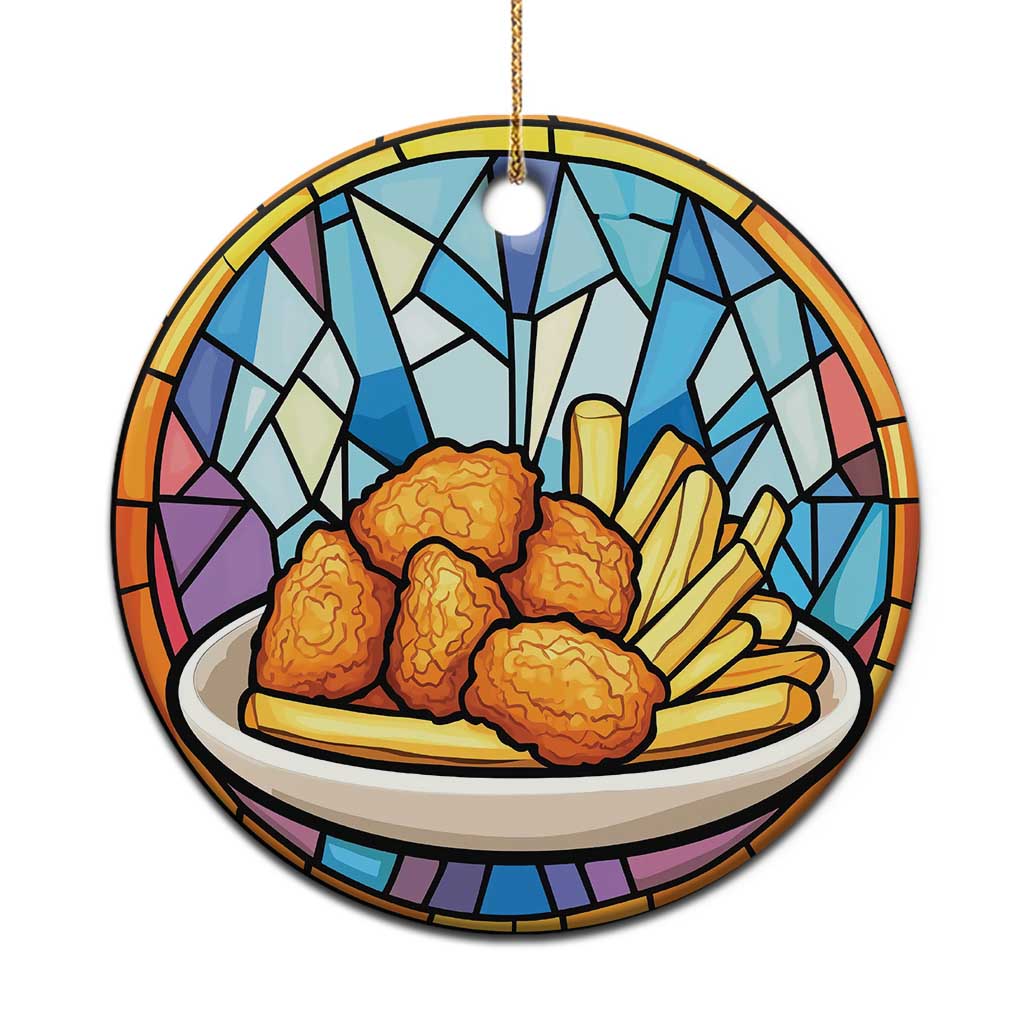 Funny Xmas Chicken Nugget Food Lover Christmas Ornament