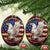 Bald Eagle American Flag Patriotic Christmas Ornament - Wonder Print Shop