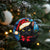 Xmas Santa Black Cat Christmas Ornament - Wonder Print Shop