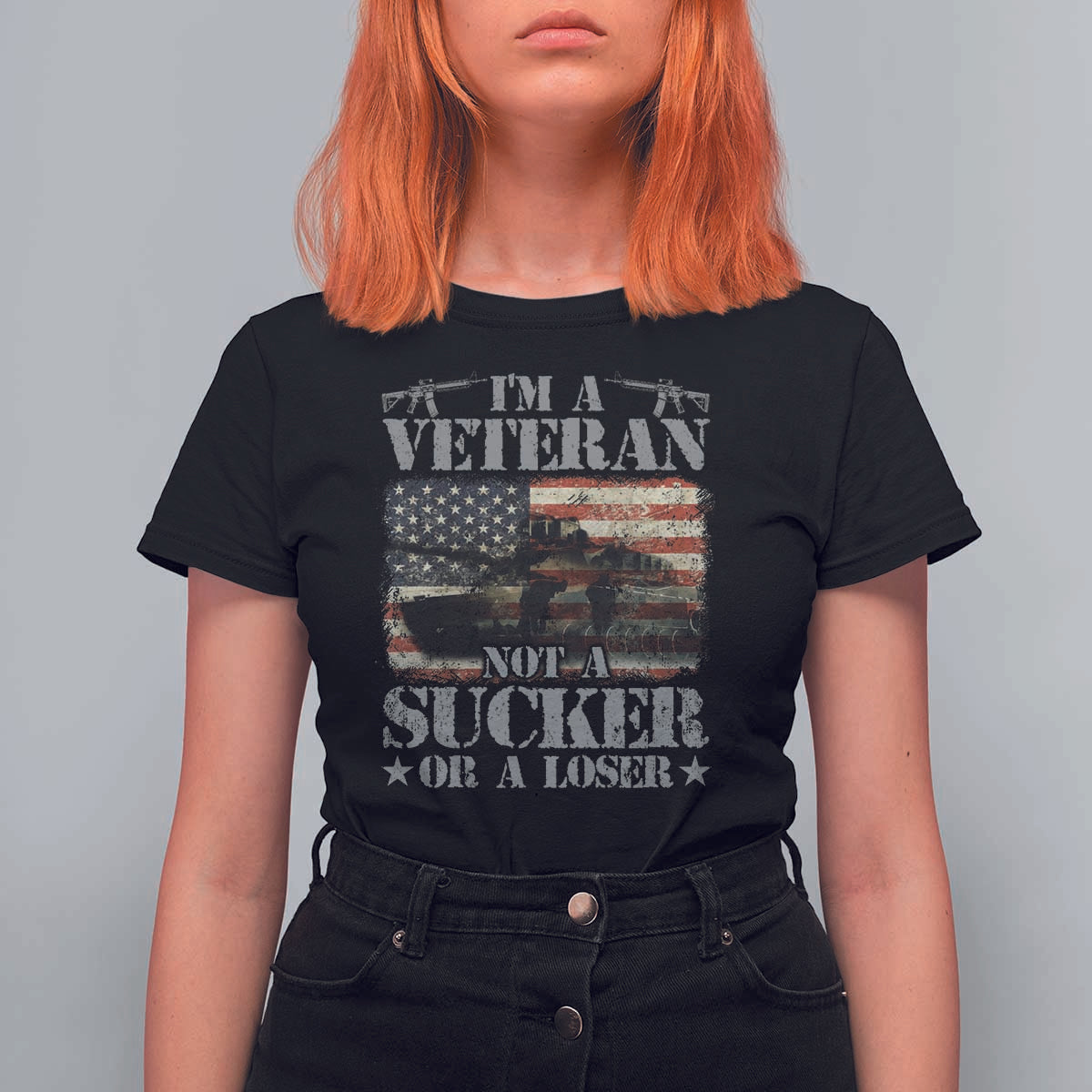 I'm A Veteran T Shirt For Women Not A Sucker Or A Loser Tank Veterans Day