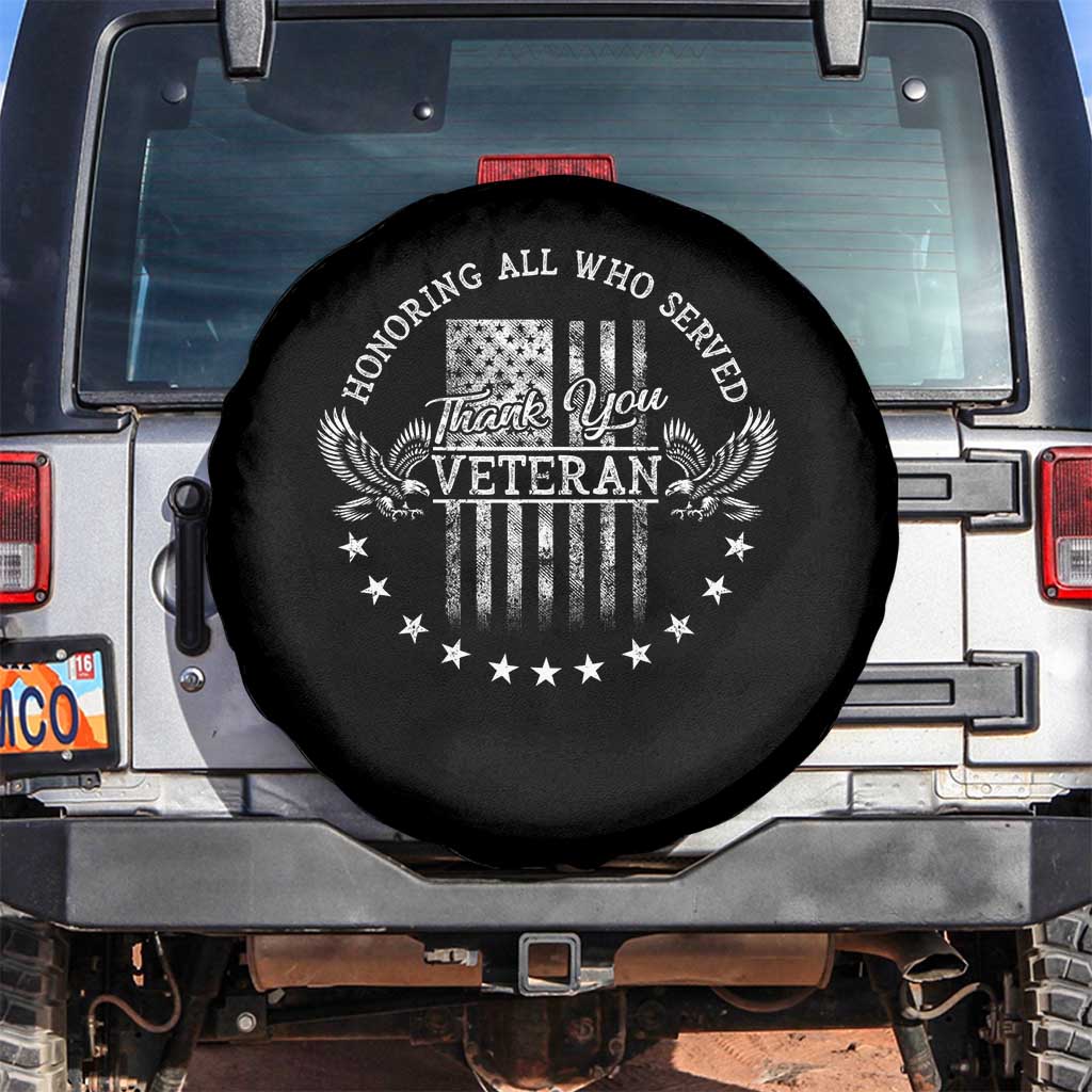 Veterans Day Spare Tire Cover Honoring All Who Served Thank You