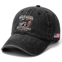 Veterans Day Washed Cotton Baseball Cap We Owe Illegals Nothing Veterans Everything
