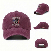 Veterans Day Washed Cotton Baseball Cap We Owe Illegals Nothing Veterans Everything