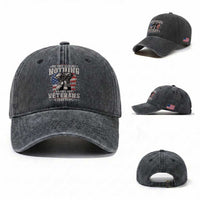 Veterans Day Washed Cotton Baseball Cap We Owe Illegals Nothing Veterans Everything