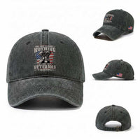 Veterans Day Washed Cotton Baseball Cap We Owe Illegals Nothing Veterans Everything