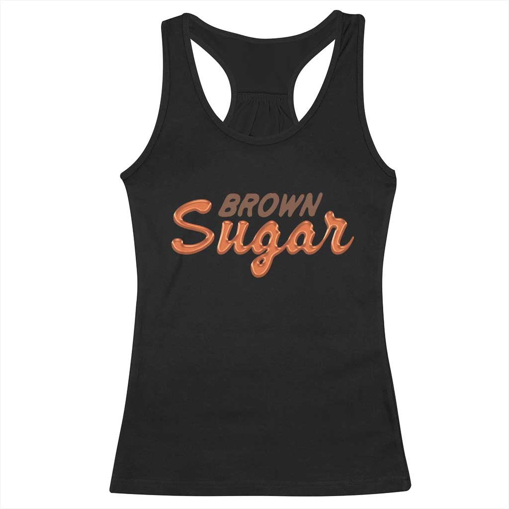 Melanin African Pride Racerback Tank Top Brown Sugar