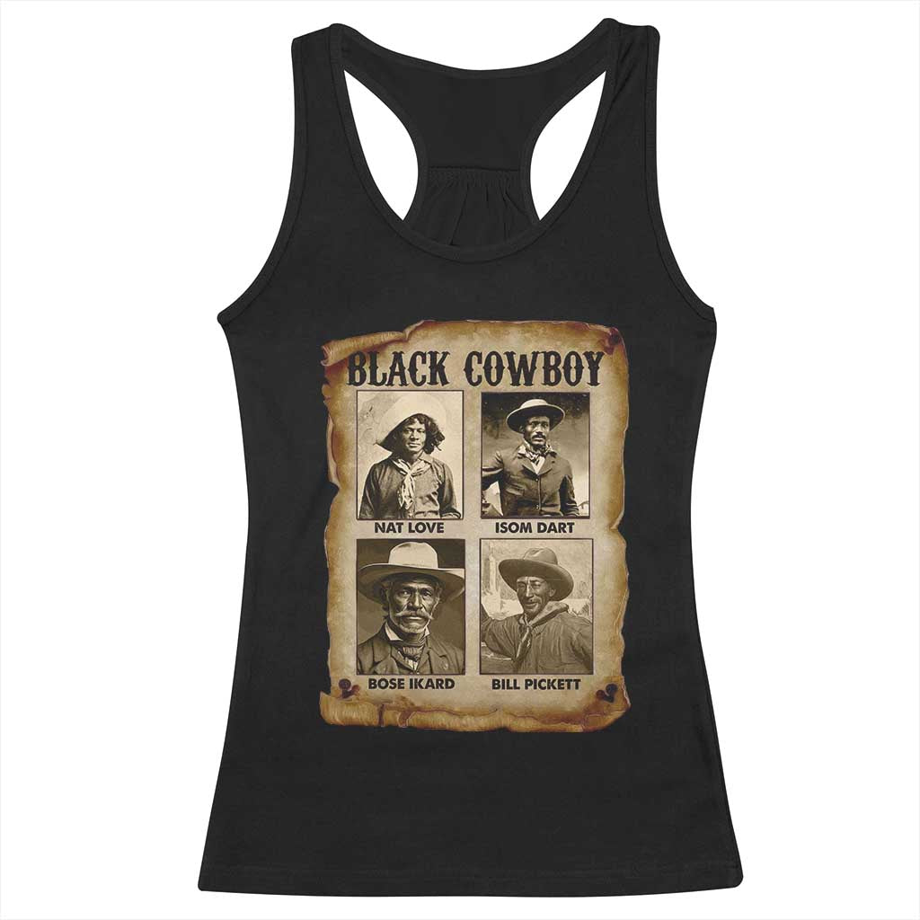 Black Cowboy Racerback Tank Top African American Legendary Cowboys Black History