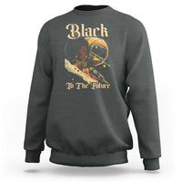 Dark heather crewneck sweatshirt with large front graphic illustration