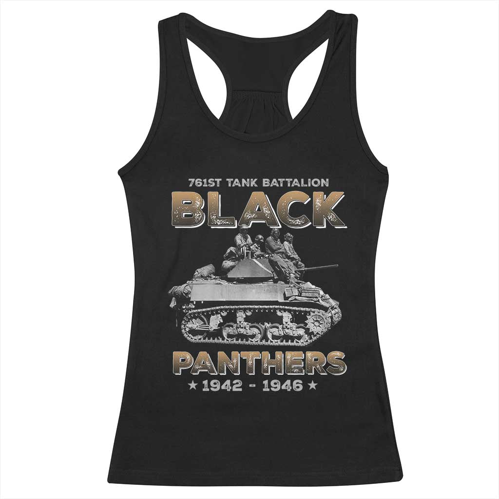 761st Tank Battalion Tribute Black Panther Party History Racerback Tank Top