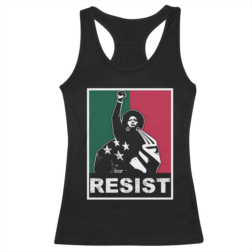 Resist Angela Davis Racerback Tank Top Black Panther Party History Civil Rights