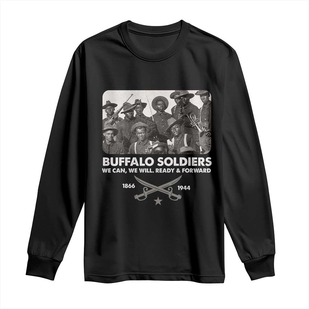 Buffalo Soldiers Long Sleeve Shirt We Can We Will Ready Forward Black History