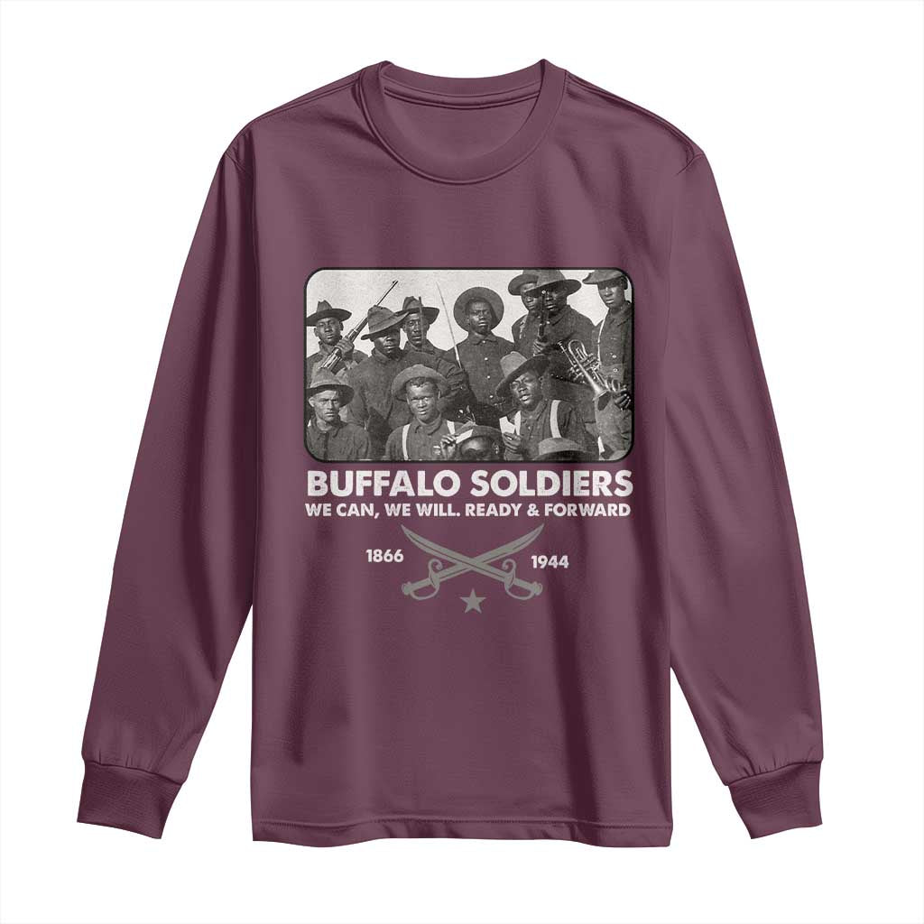 Buffalo Soldiers Long Sleeve Shirt We Can We Will Ready Forward Black History